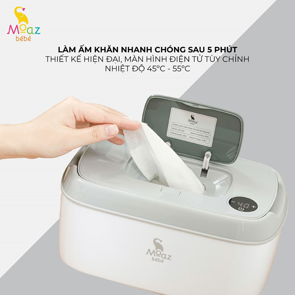 Máy làm ấm khăn ướt cho bé Moaz Bé Bé MB-008