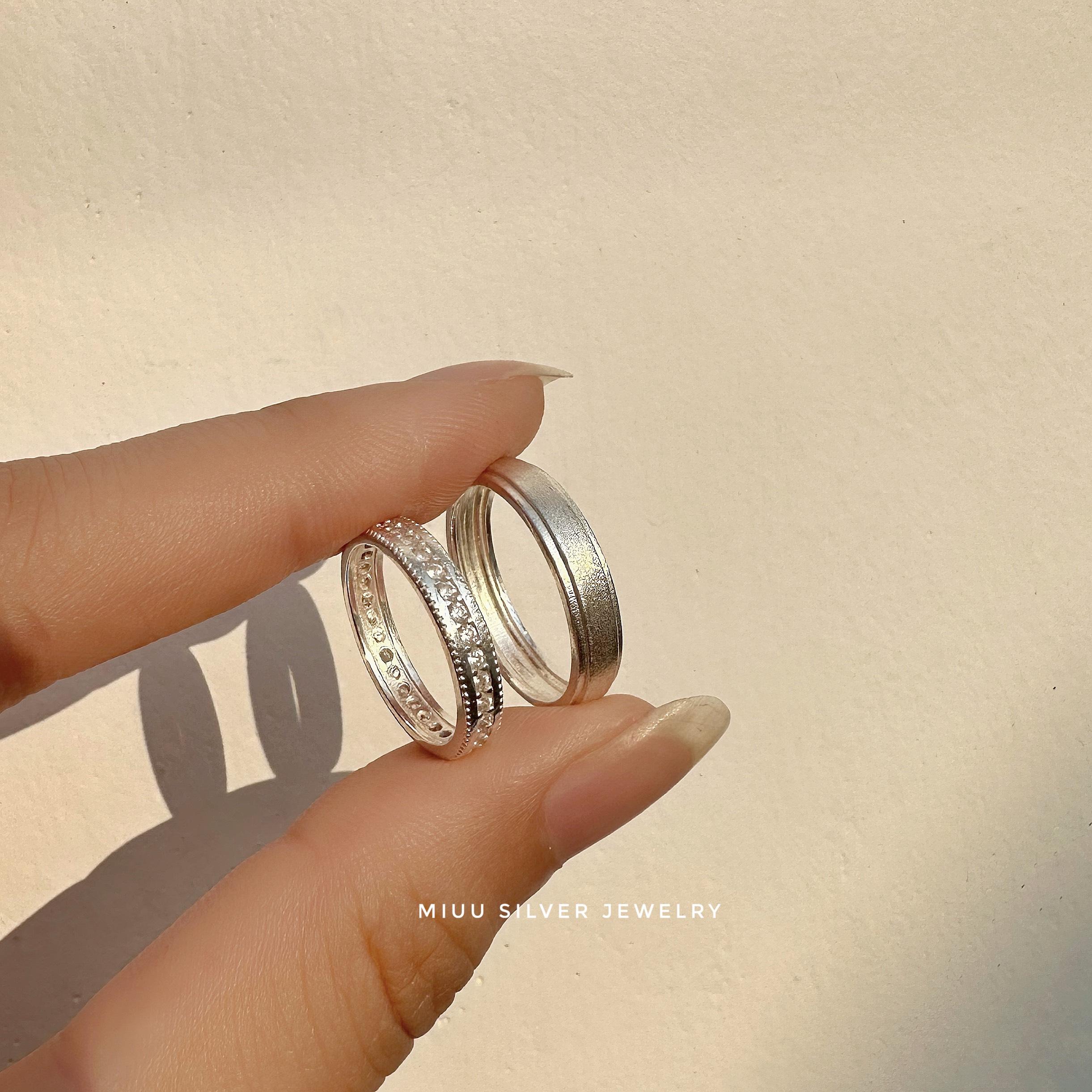 Nhẫn đôi bạc 925 Miuu Silver, nhẫn cặp Giselle
