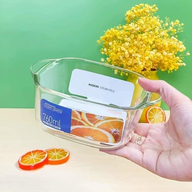 [Giá hủy diệt] Thố thủy tinh cao cấp Lock&lock 760ml ( sử dụng được trong lò vi sóng)