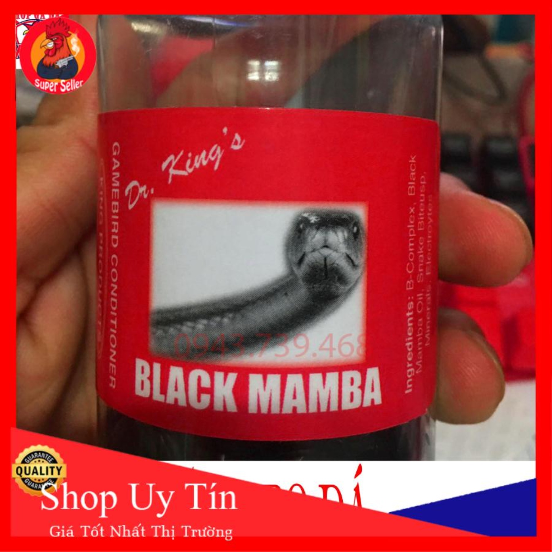 Black mamba hộp 10 viên kích gà đá tăng bo-tải cựa-dùng ban đêm