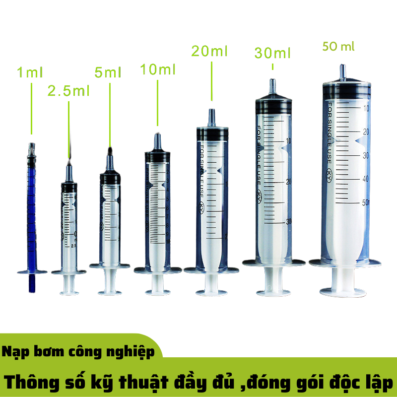 Kim tiêm 1ml, 2ml, 3ml, 5ml, 10ml, 20ml, 30ml, 50ml DN17