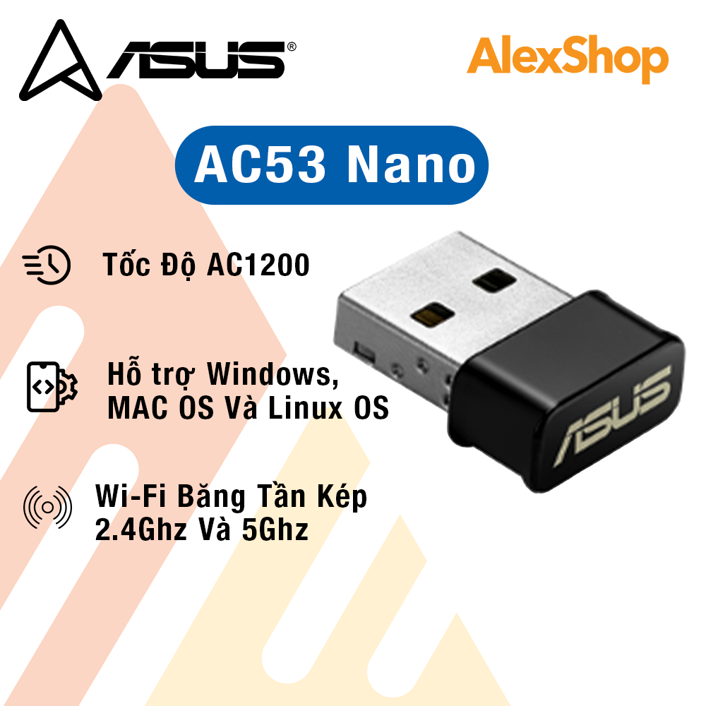 [AC1200] USB Wifi Asus AC53 AC1200 Thu Sóng Wifi