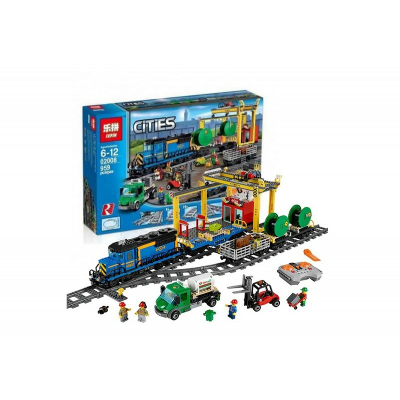 Assembling Puzzles - 02008, Queen 82008 (Assembling Flower Train and Freight Station 959 Pieces)