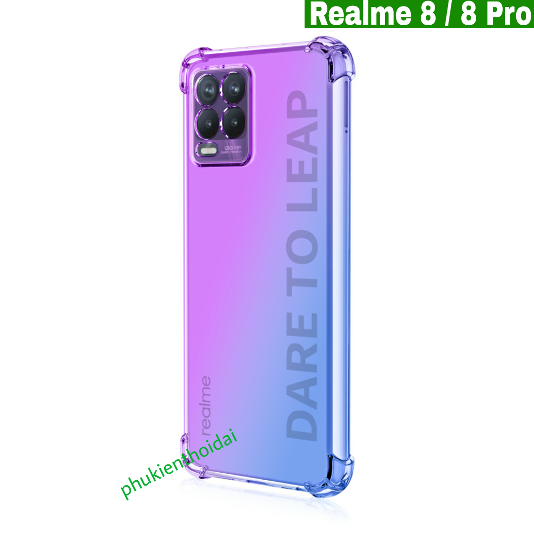 Ốp lưng Oppo Realme 8 / 8 Pro dẻo đa sắc lồi 4 góc chống sốc cao cấp