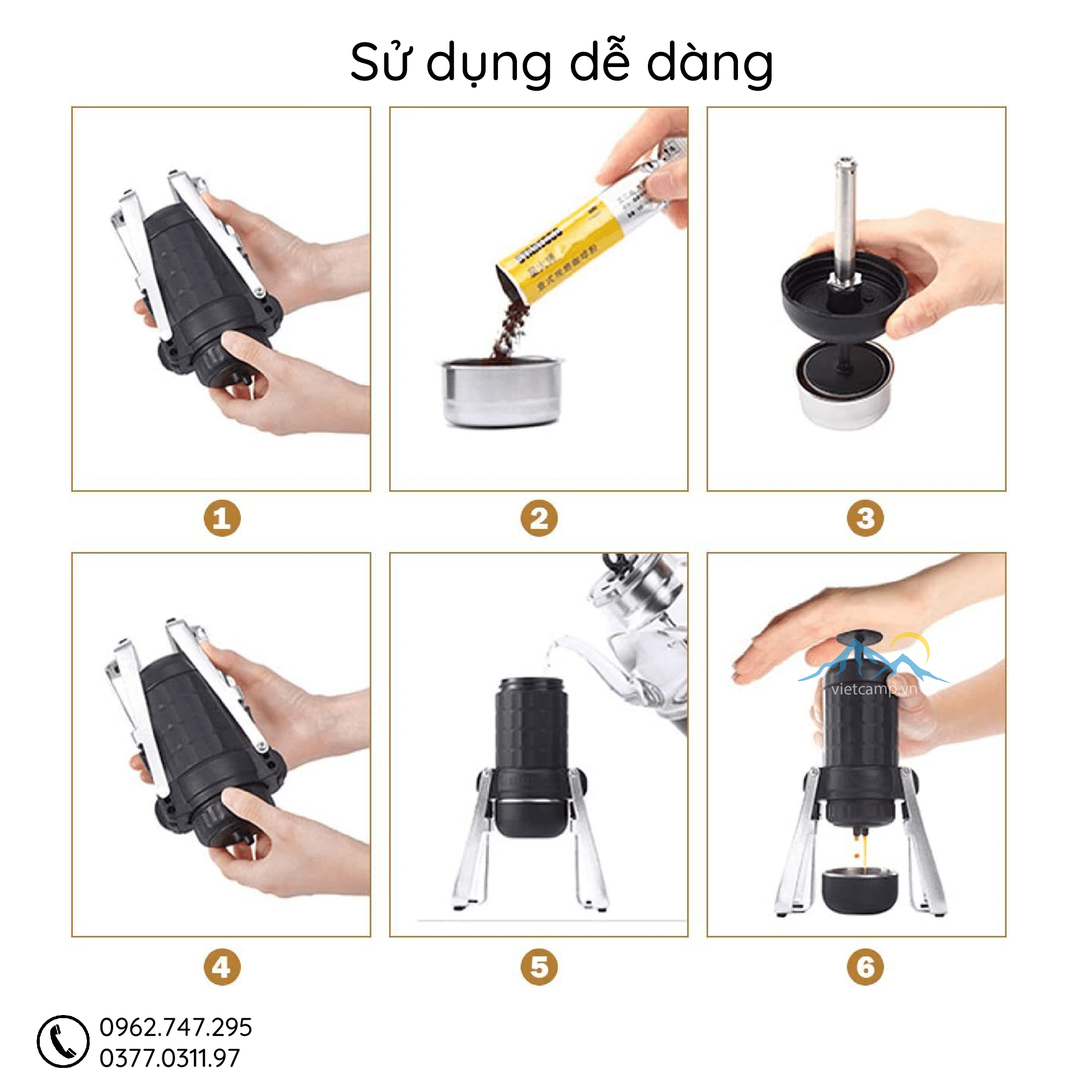 [BẢN MỚI 2021] Máy pha cafe cầm tay cao cấp STARESSO PRO (Mirage)