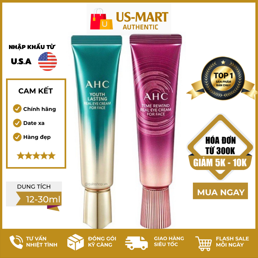 [HCM]Kem Mắt AHC Ageless Real Eye Cream For Face