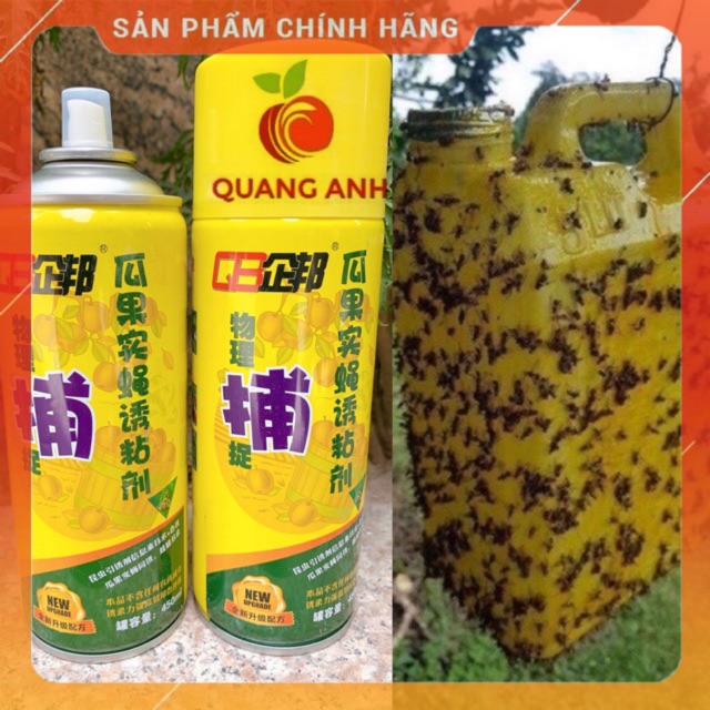 [FreeShip] Thuốc diệt ruồi vàng, côn trùng dạng chai xịt 450ml