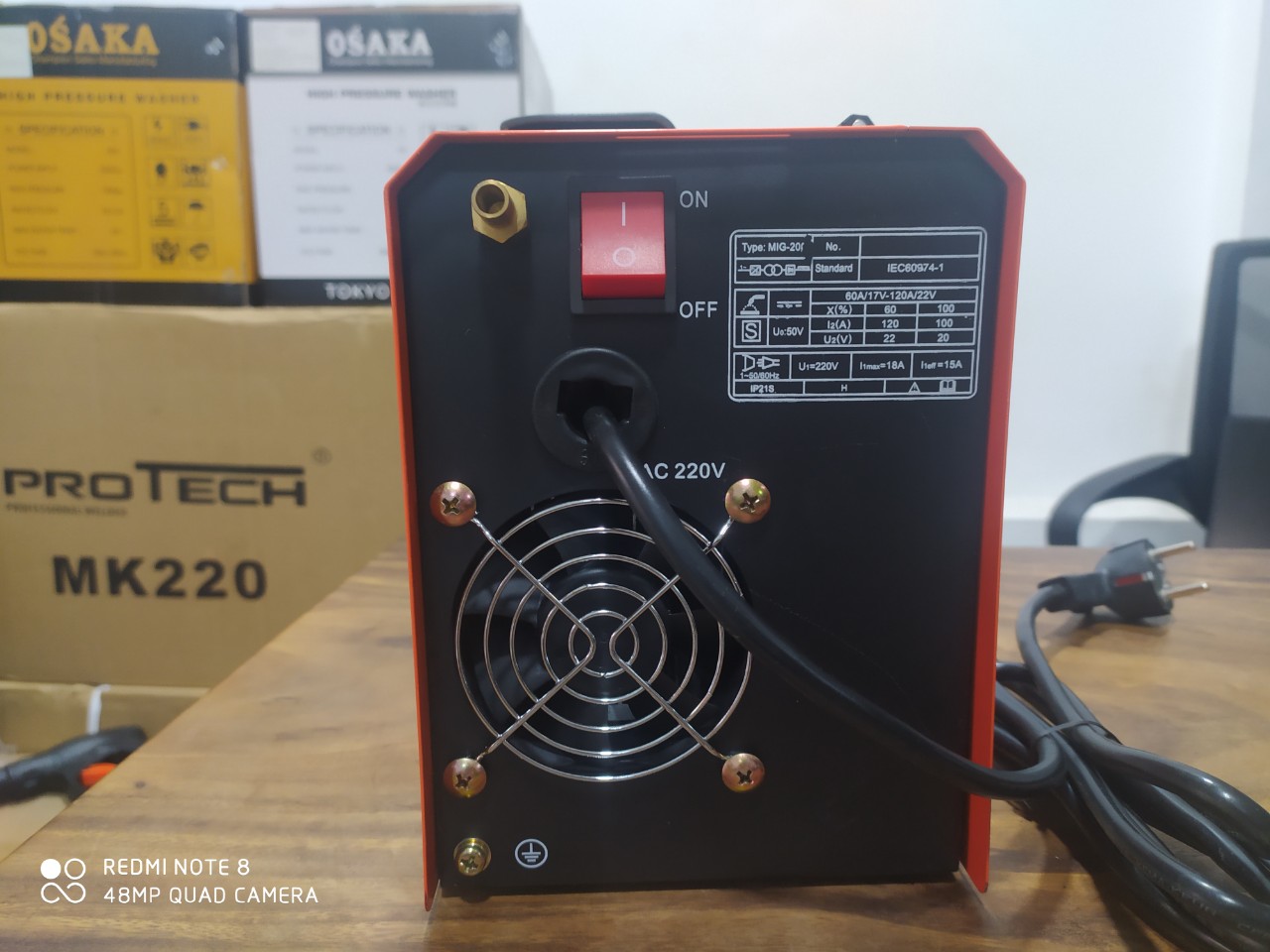 Máy Hàn Mig Không Dùng Khí 5 chức năng Protech MIG/MMA 201 - ( tặng kèm cuộn dây, đôi bao tay hàn, 3 béc hàn )