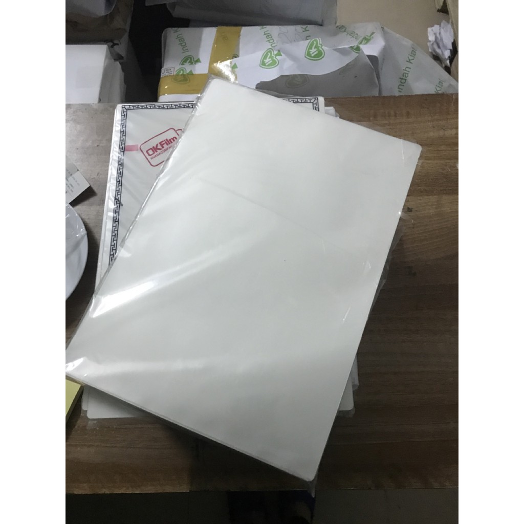 Giấy Ép Plastic Khổ A4 Loại 130Mic Thiếu (1 25Mic)