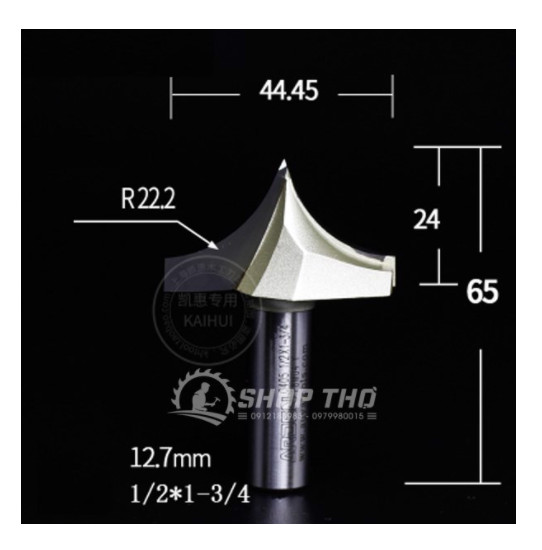 Mũi phay Arden 0405  đánh chỉ góc nhọn