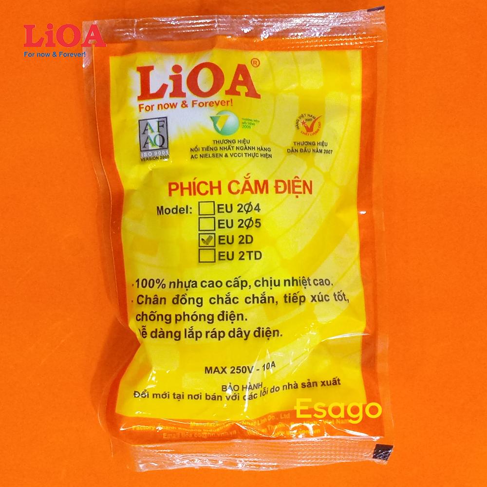 [HCM]Phích cắm điện LiOA 2 chân cắm dẹt