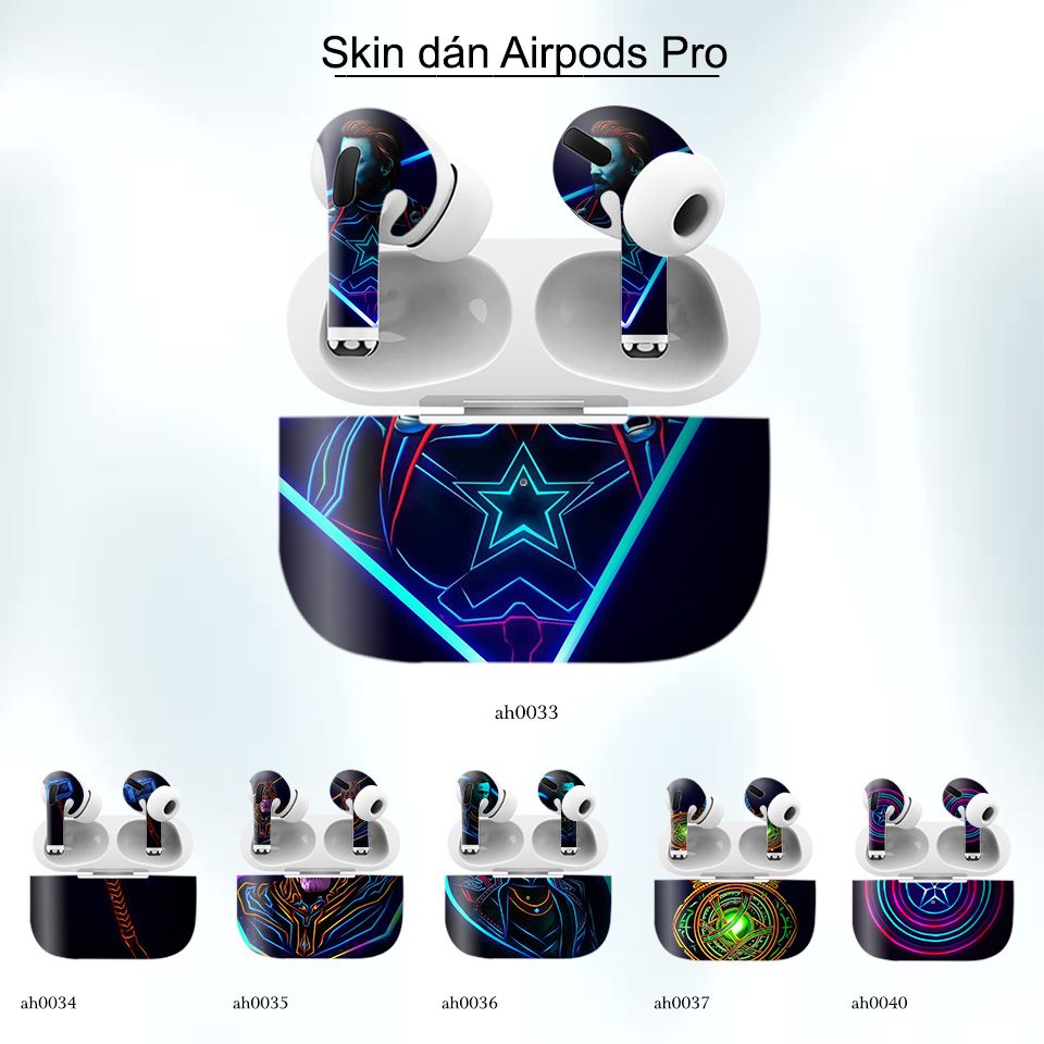 Decal Skin dán AirPods Pro mẫu Avenger