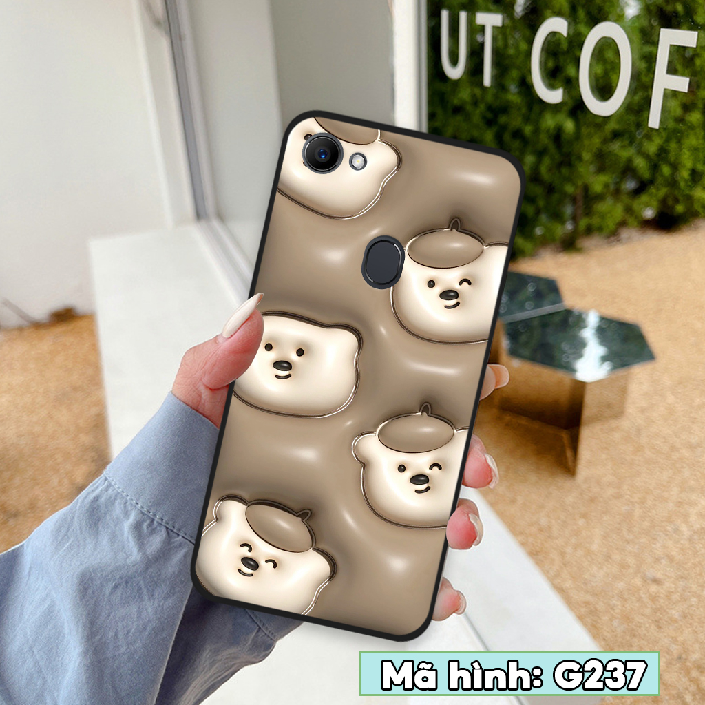 Ốp lưng Oppo F5 / F5 Youth / F7, ốp điện thoại oppo hình gấu 3D dễ thương, thời trang
