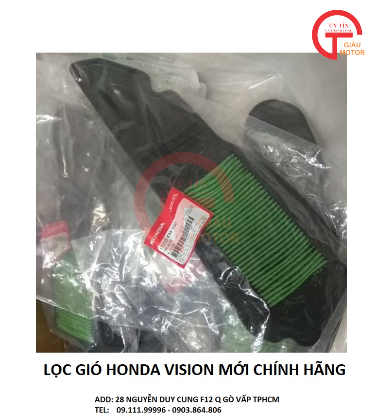 LỌC GIÓ XE HONDA VISION MỚI CHÍNH HÃNG