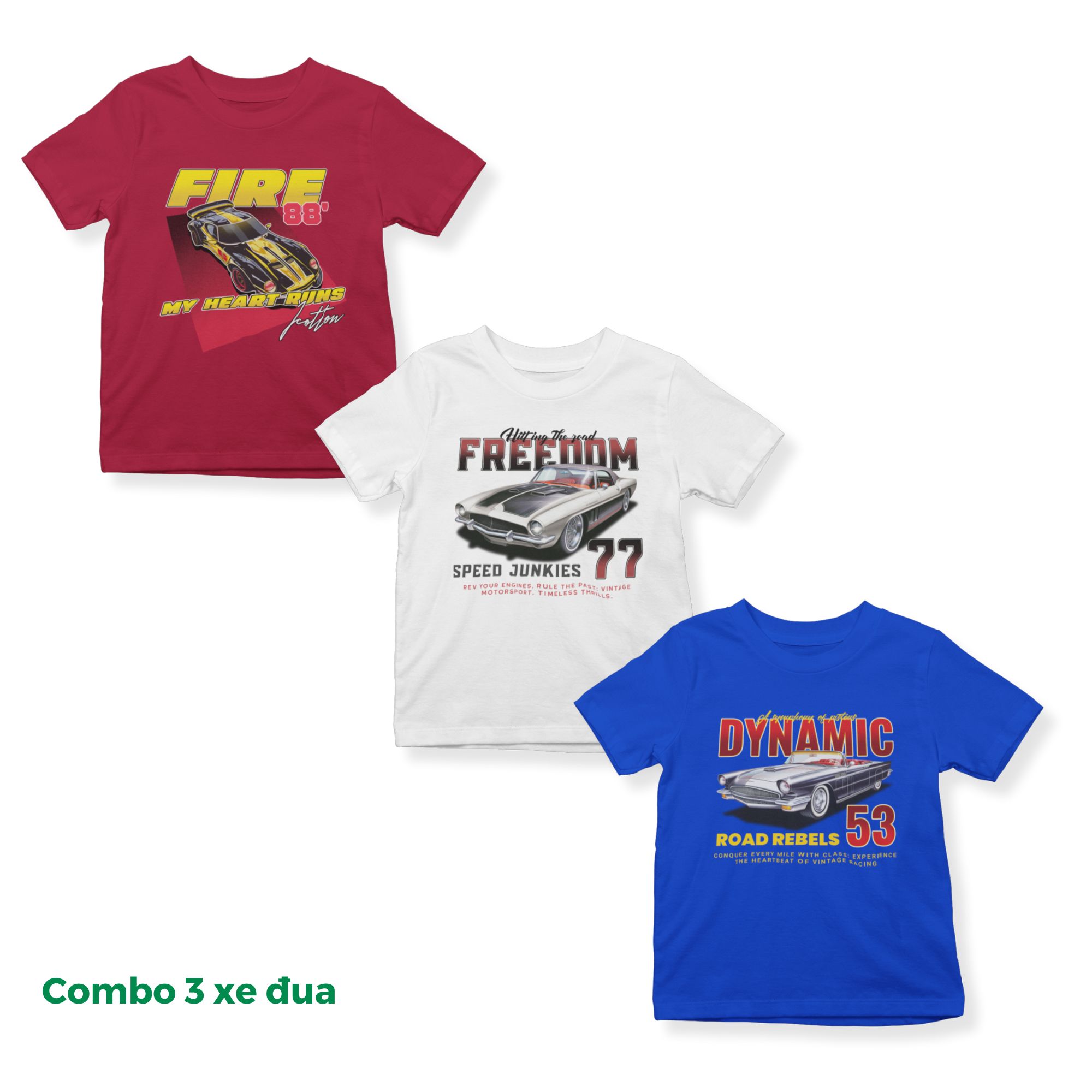 Combo 3 áo thun bé trai hình siêu nhân BT223
