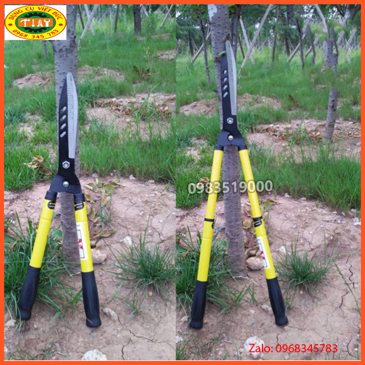 Kéo cắt tỉa cành cây cây cảnh hàng rào tăng giảm chiều dài cán vàng tối đa 75cm