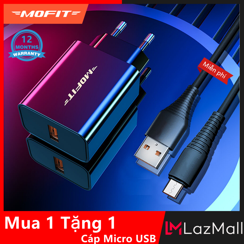 [Mua 2 Tặng 1 Cáp Micro USB]MOFIT MQ10 Cốc Sạc nhanh 3.0 USB Hitam - INTL