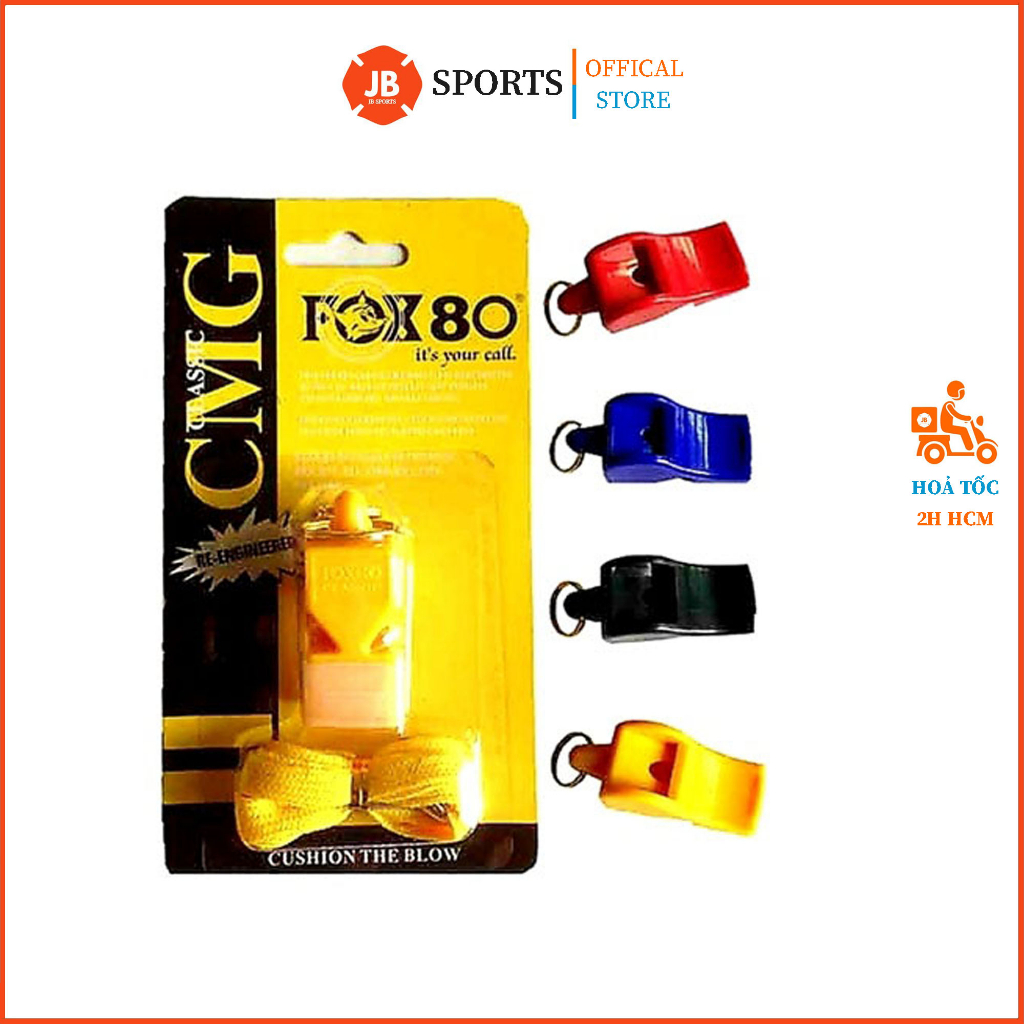 Còi trọng tài bóng đá fox 80 l2, còi huấn luyện viên bóng đá bóng rổ, còi trọng tài thể thao