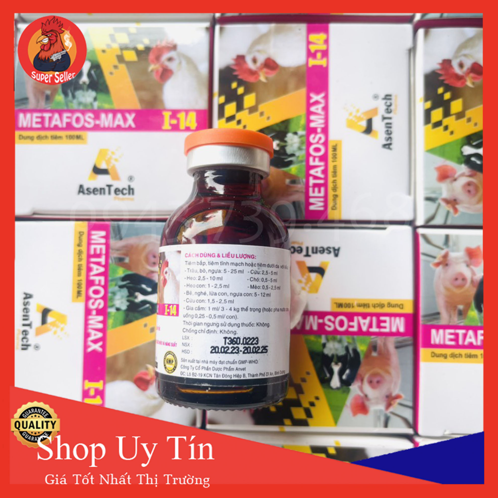 Metafos Max Chai 20ml Dinh Dưỡng Nuôi Gà Đá