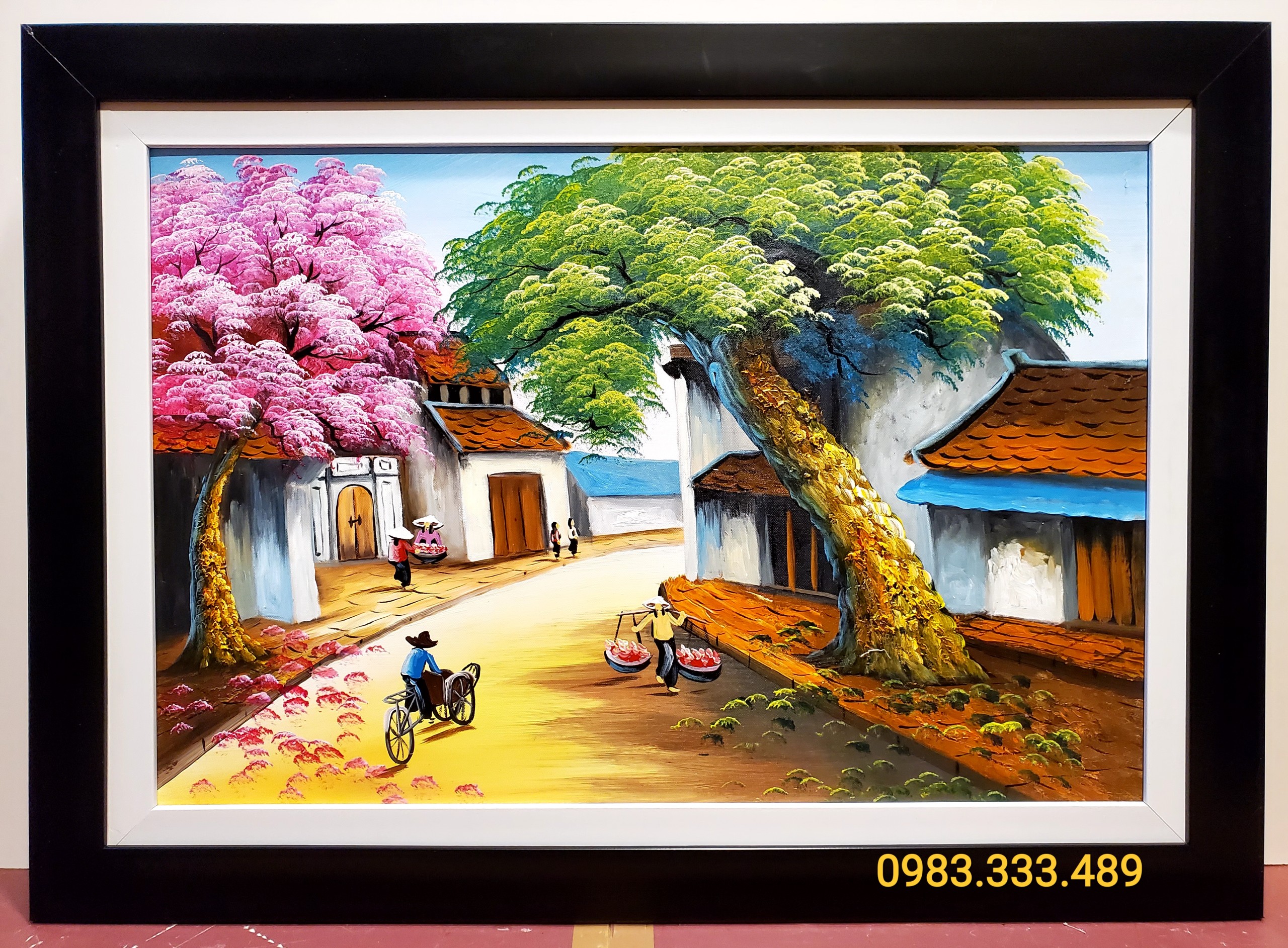 TRANH VẼ SƠN DẦU- PHỐ CỔ HÀ NỘI