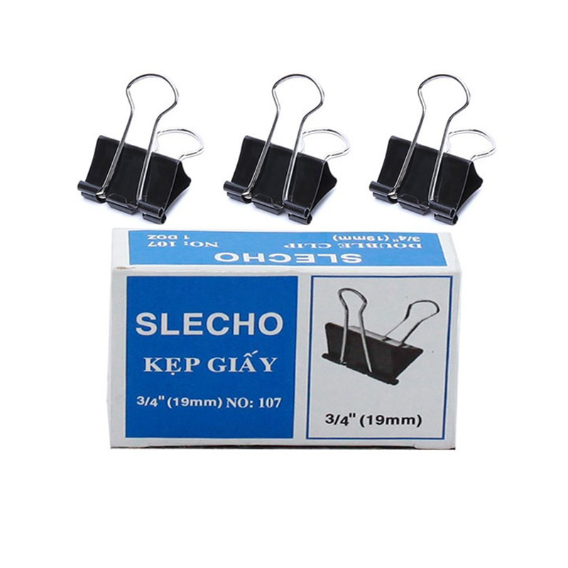 Kẹp bướm Slecho 19 mm (1 hộp 12 cái)