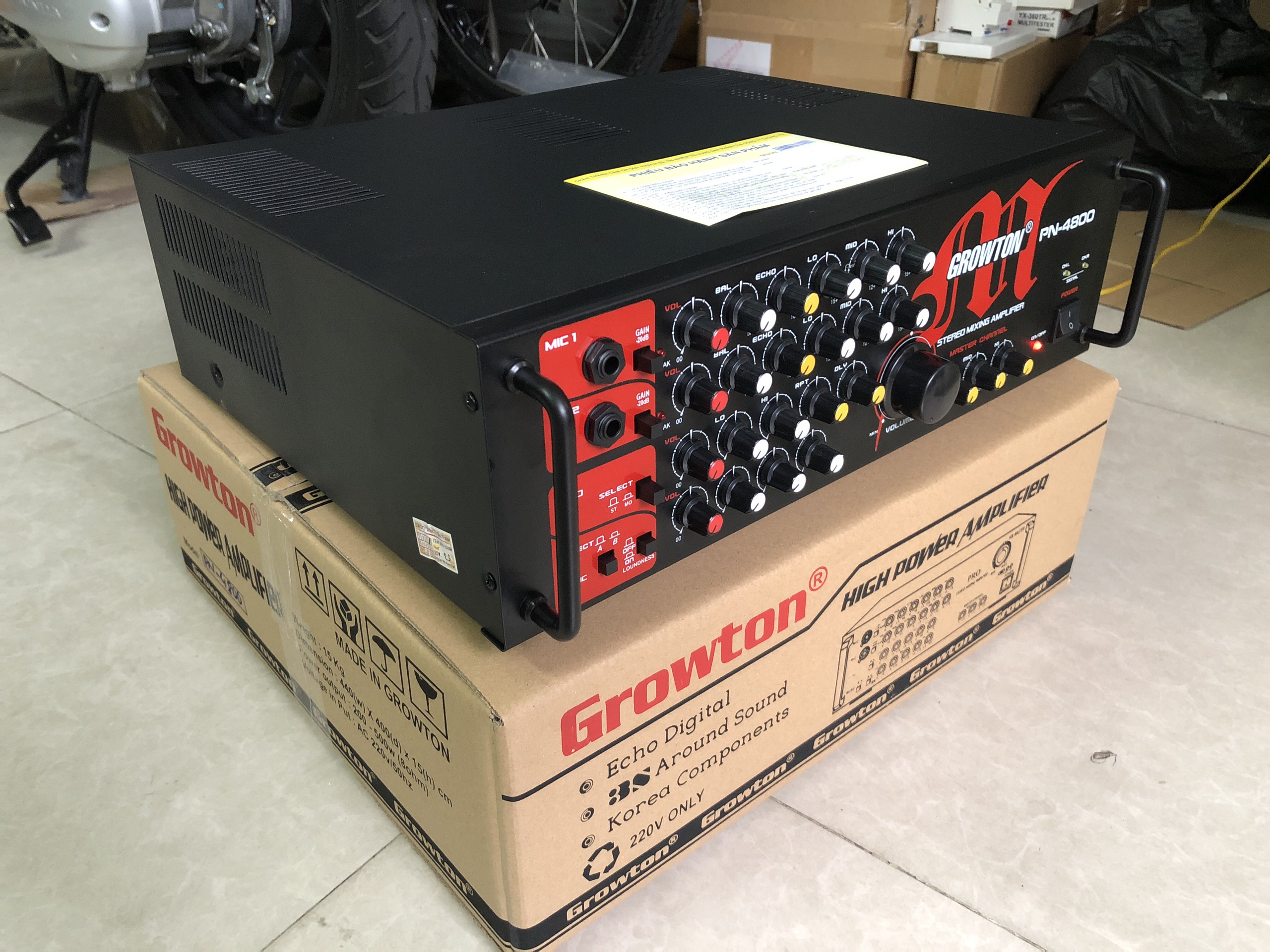 Amply Growton PN-4800 chạy 8 sò Cs 600W