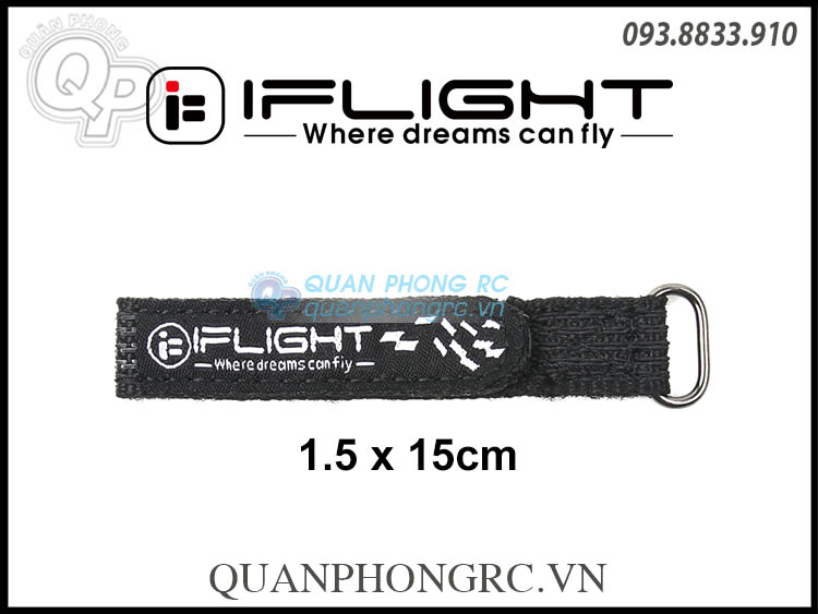 Dây ràng pin iflight bằng vải màu đen 1.5cm*15cm battery strap