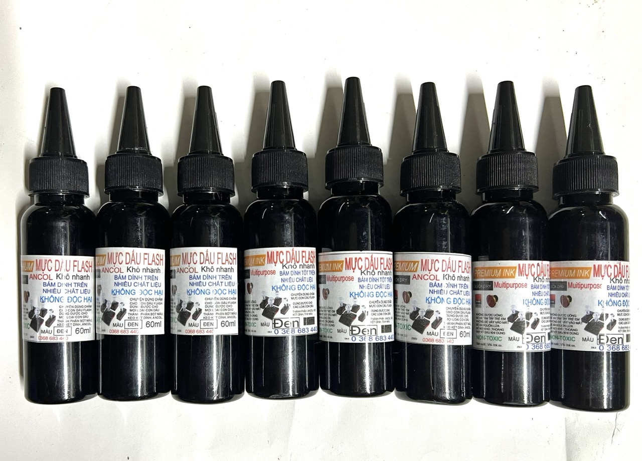 MỰC ĐÓNG DẤU FLASH LỌ 50 - 60ML