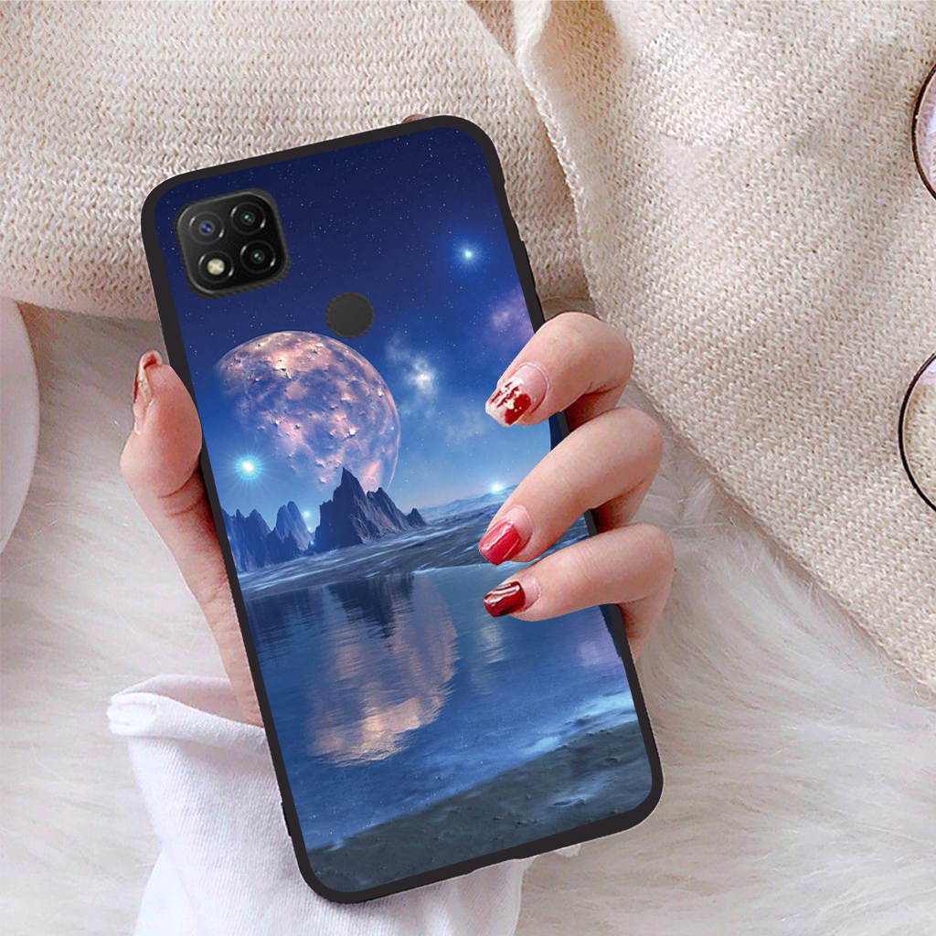 [HCM]Ốp lưng iCase dành cho Xiaomi Redmi 9C viền dẻo TPU BST Vầng Trăng Lung Linh