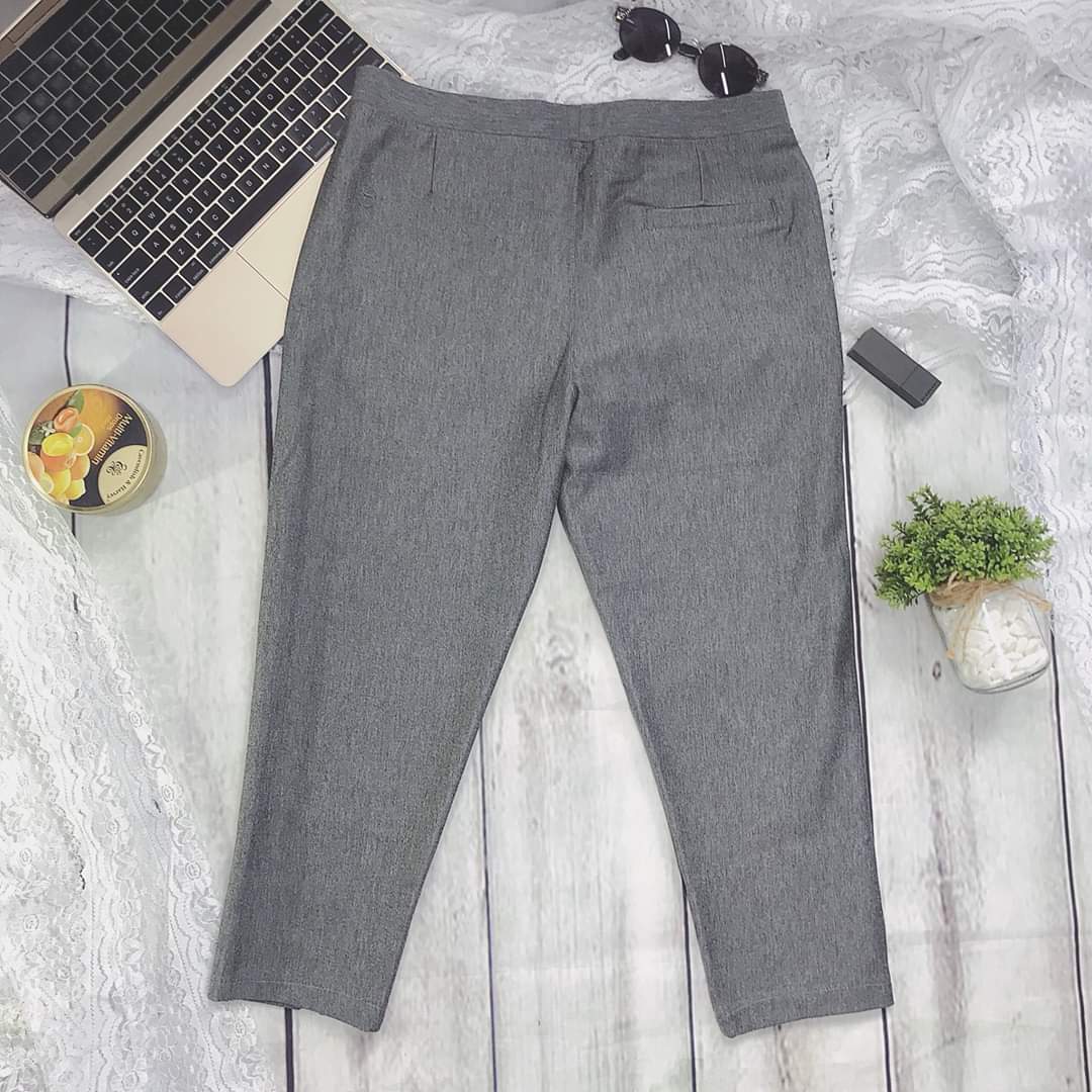 [HCM]Quần cotton lưng thun 9 tấc ( mẫu trơn)