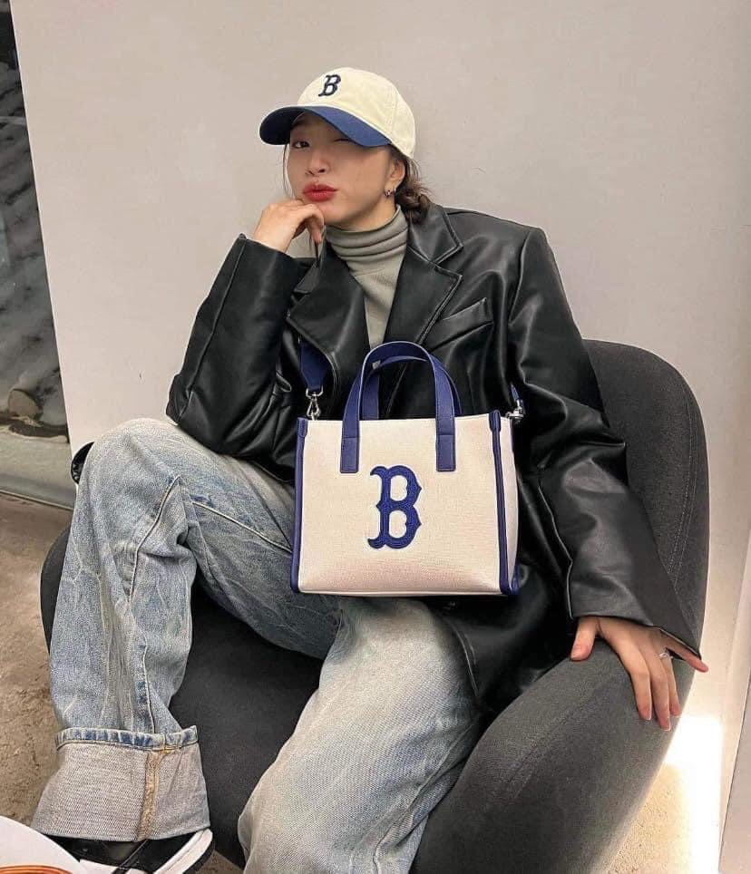 Túi đeo chéo quai xách basic canvas tote size 23 (đen / nâu / xanh)