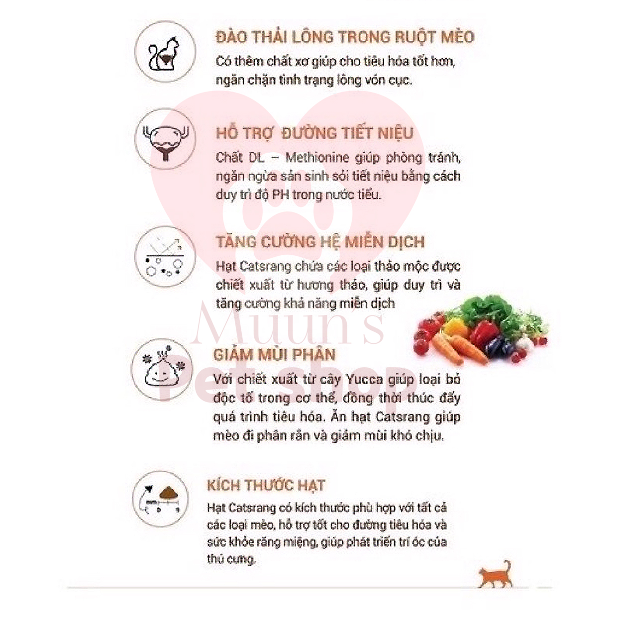 Thức ăn hạt CATSRANG 5kg - Hạt khô cho mèo mọi lứa tuổi