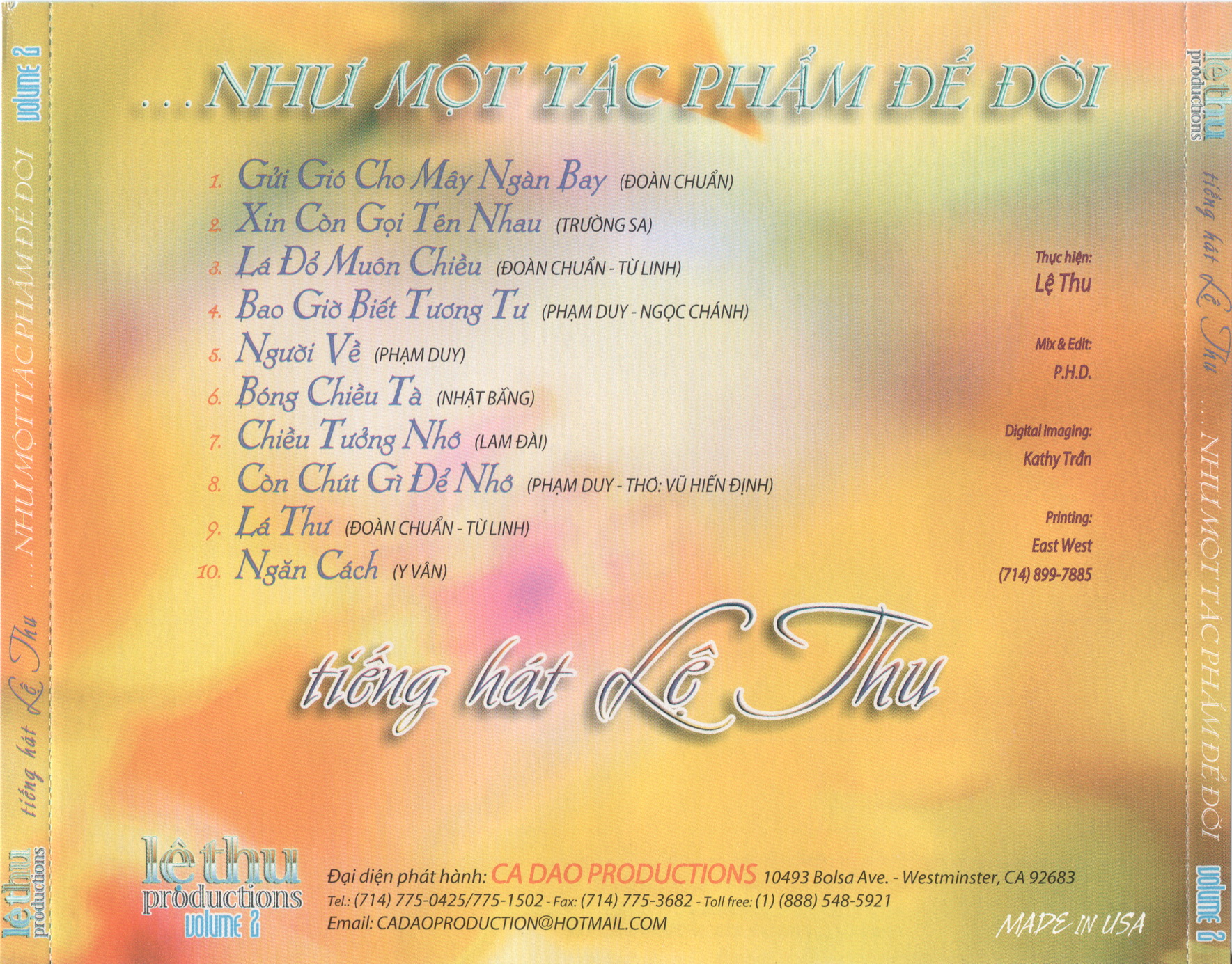 Bộ 4 đĩa CD nhạc tiếng hát Lệ Thu đẻ đời
