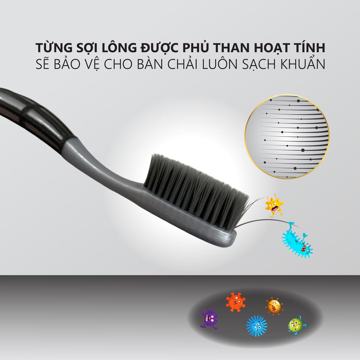 Combo 6 Bàn Chải Đánh Răng Lông Mềm Mỏng OralClean Carbon Slim Soft 20X Slimmer