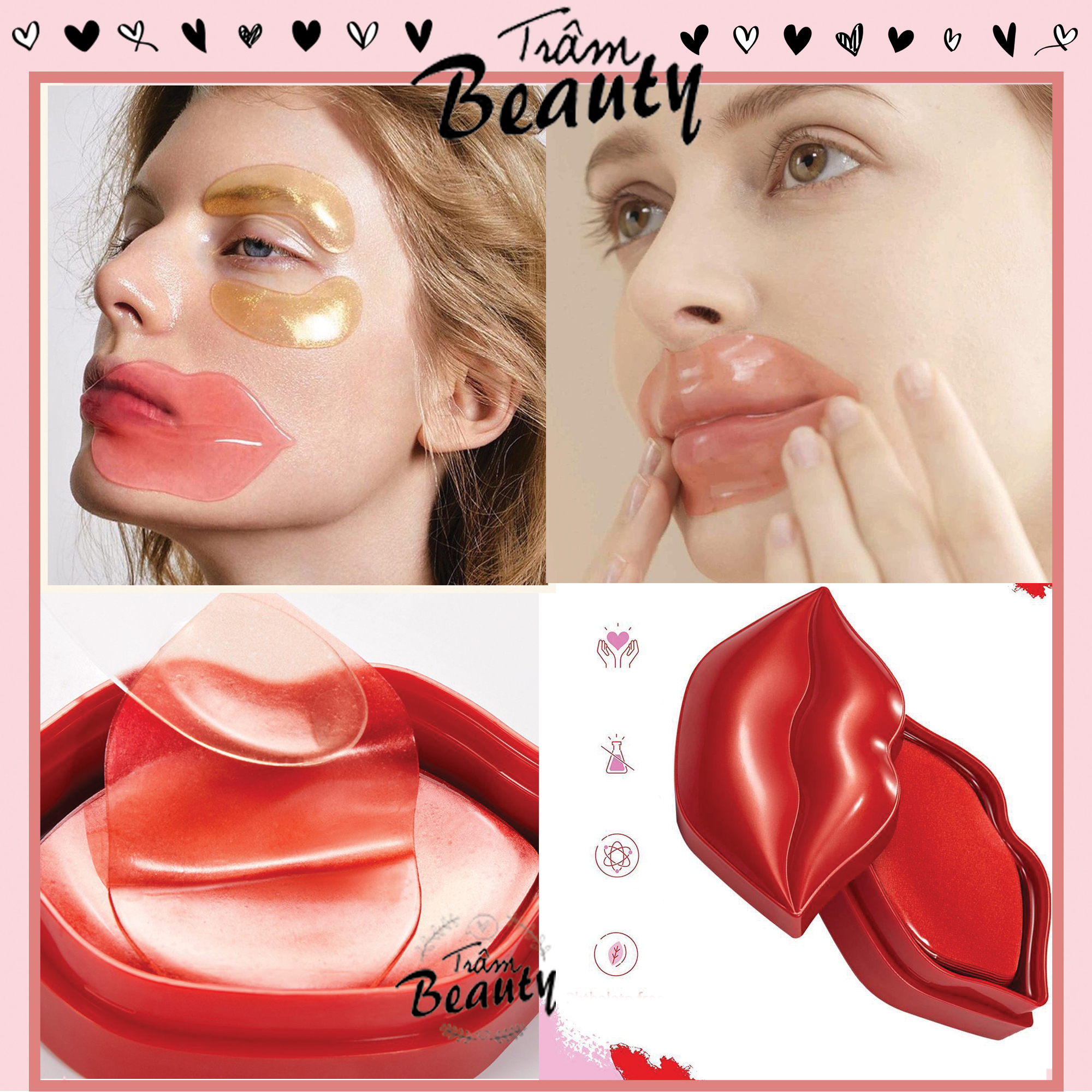 Mask môi, mặt nạ môi hoa hồng HII.SEES