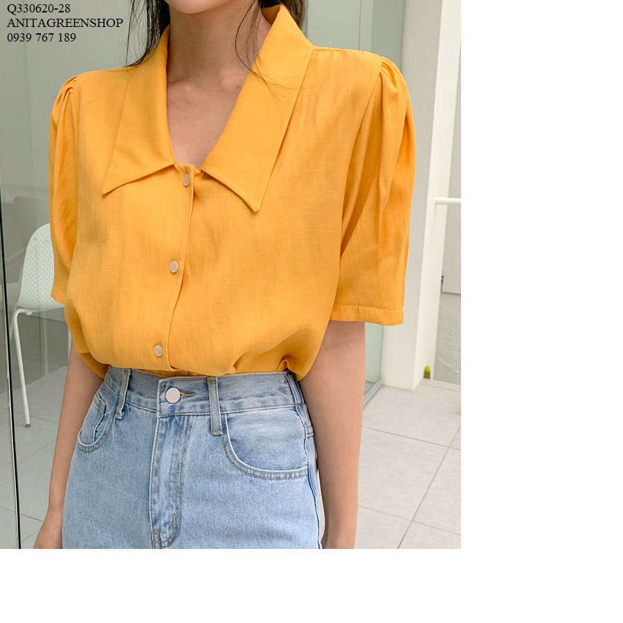 Q330620  ÁO SƠ MI NỮ NGẮN TAY