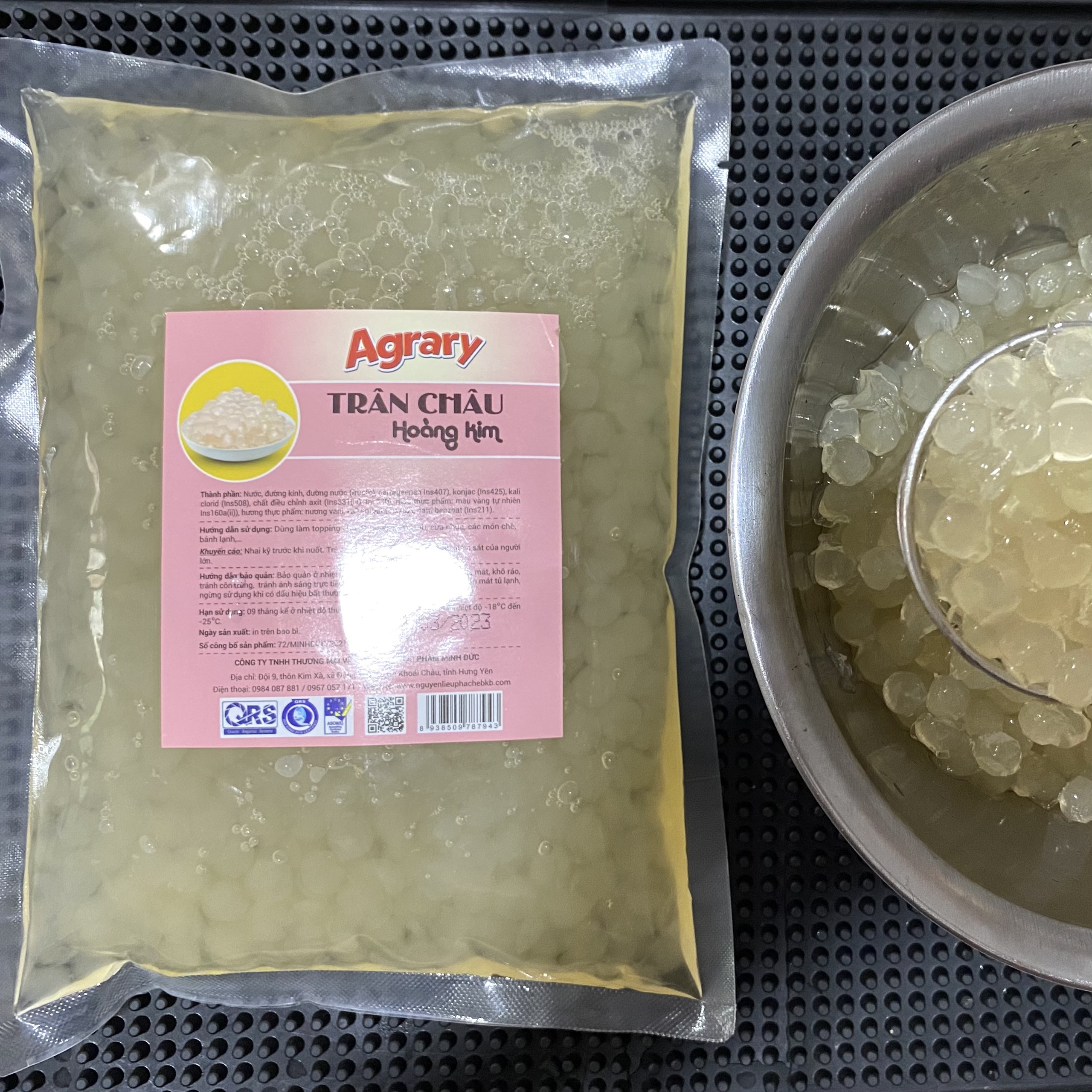Trân châu 3Q đen/ trắng BKB túi 1kg dai giòn, thơm ngon