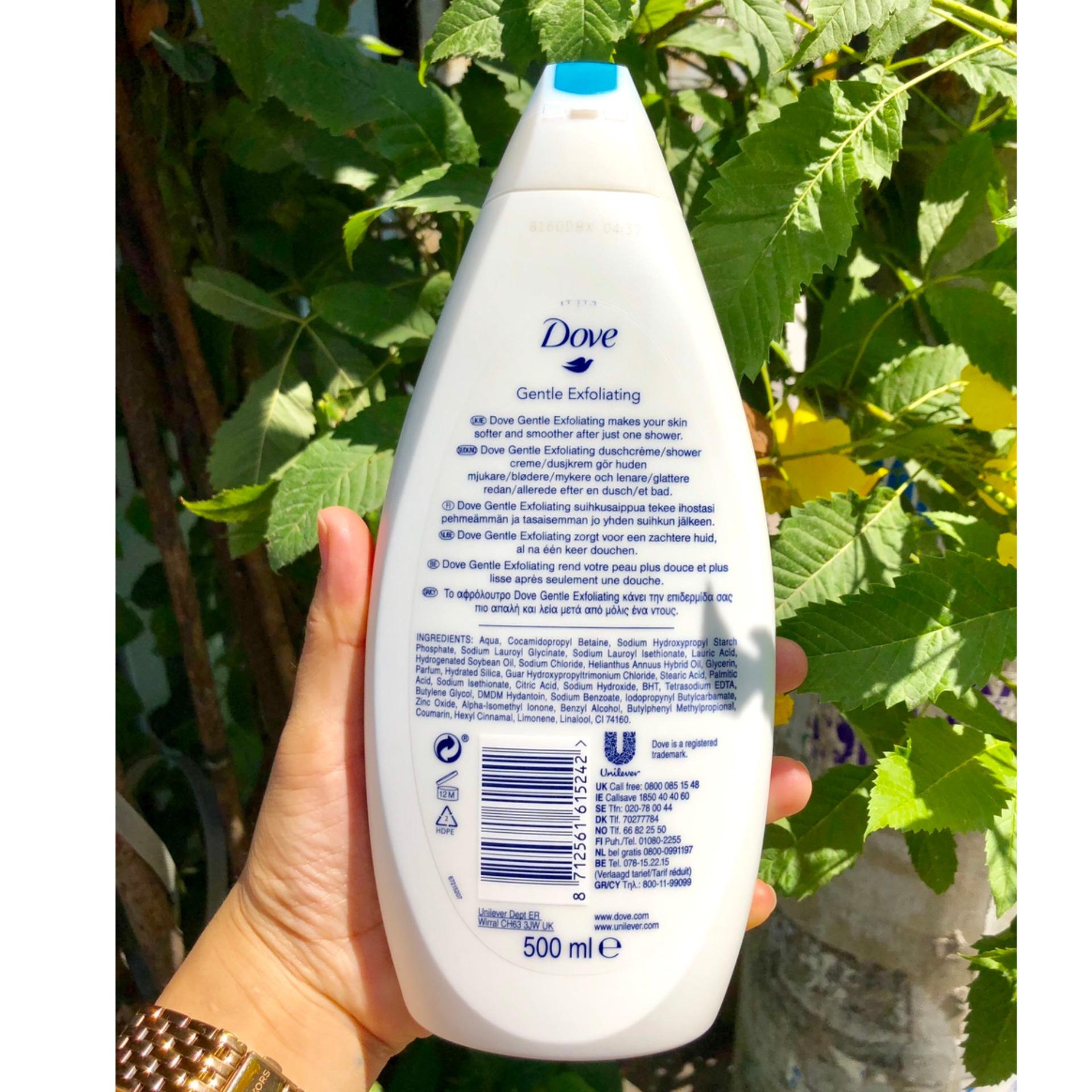 Sữa Tắm Dove Đức - Gentle Exfoliating 500ml (Có Hạt Massage)