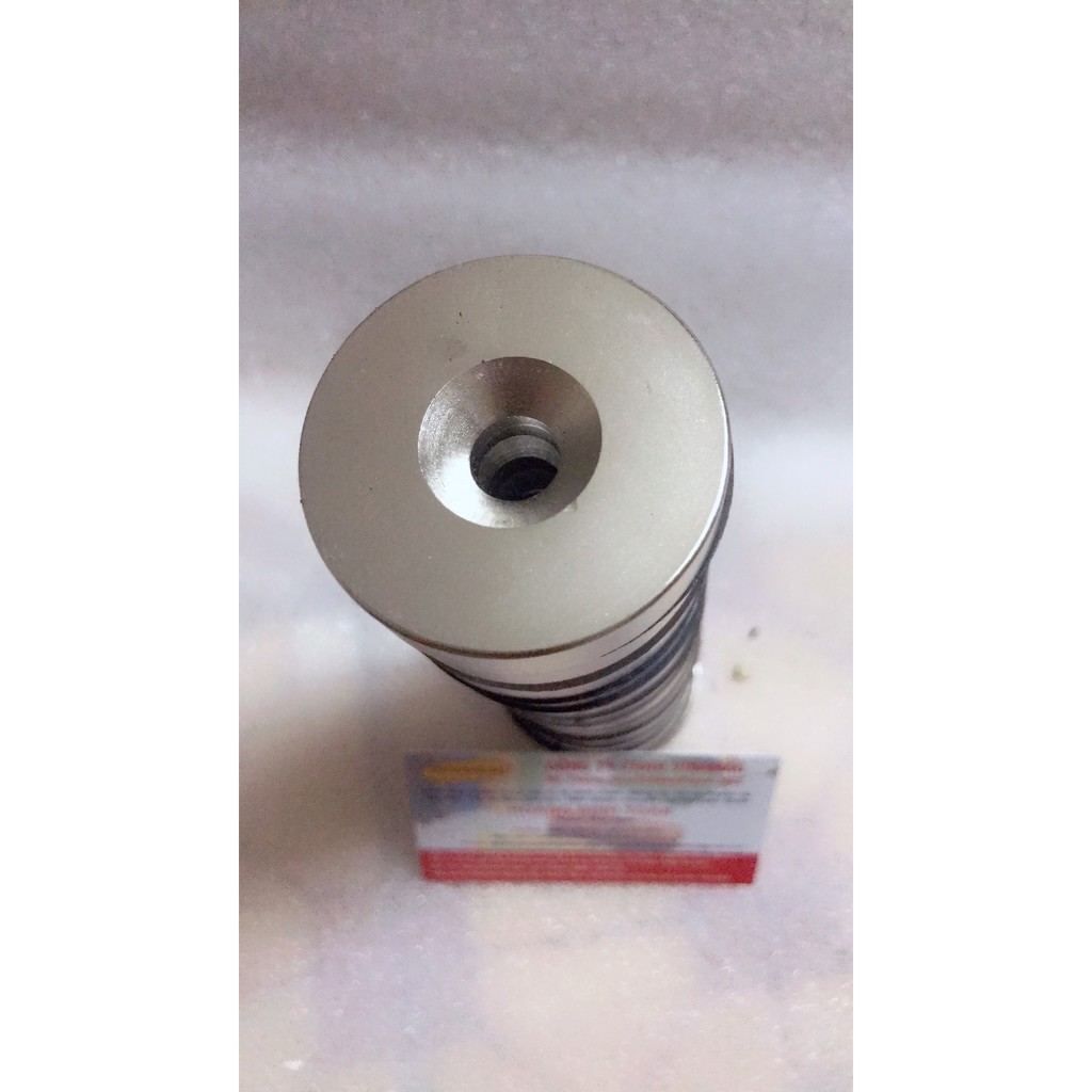 Nam châm mạnh d50 * 10 lỗ 10mm neodymium