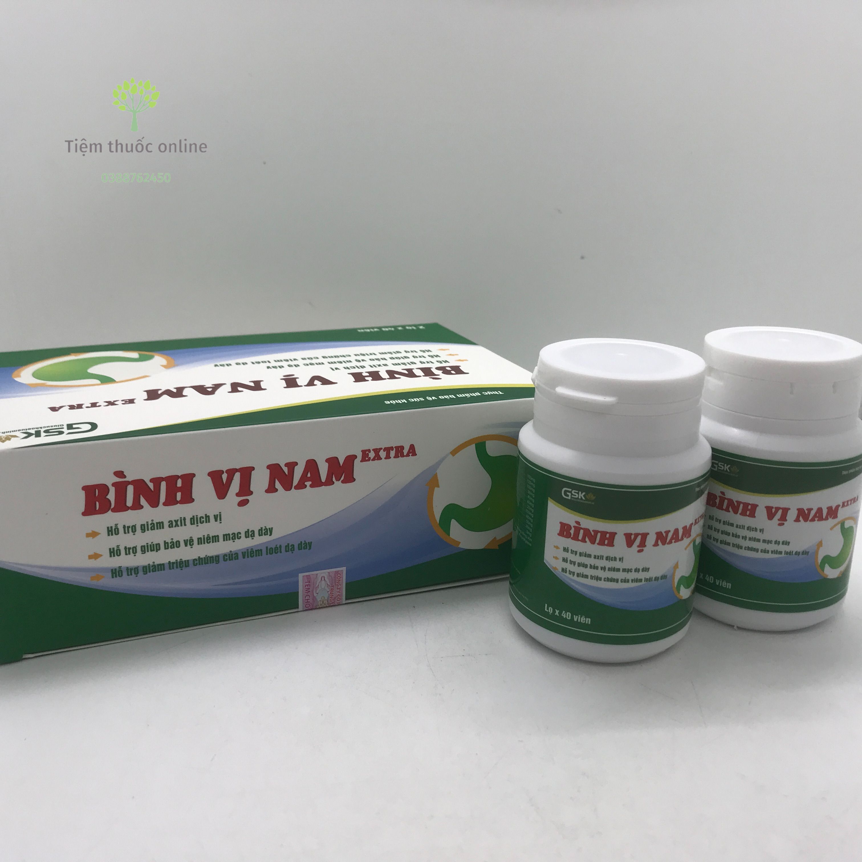 BÌNH VỊ NAM extra hộp 80 viên (2 lọ x 40 viên)