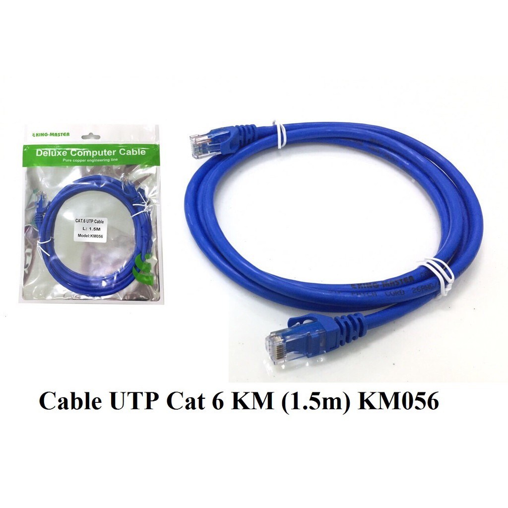 Cáp mạng lan utp cat 6 kingmaster - bấm sẵn 2 đầu 1.5m