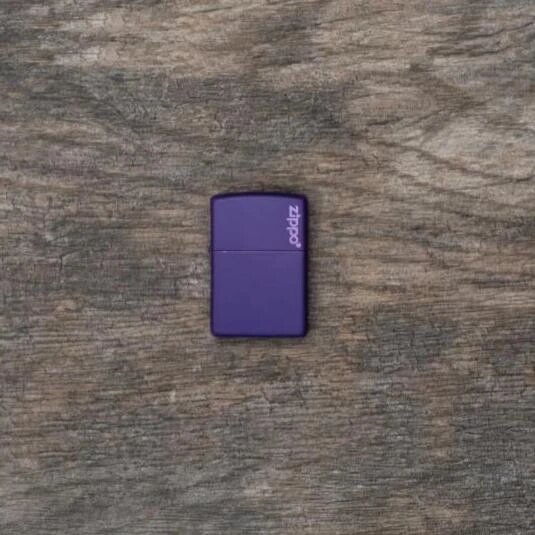 Zippo Lighter Purple Matte Zippo Logo 237Zl
