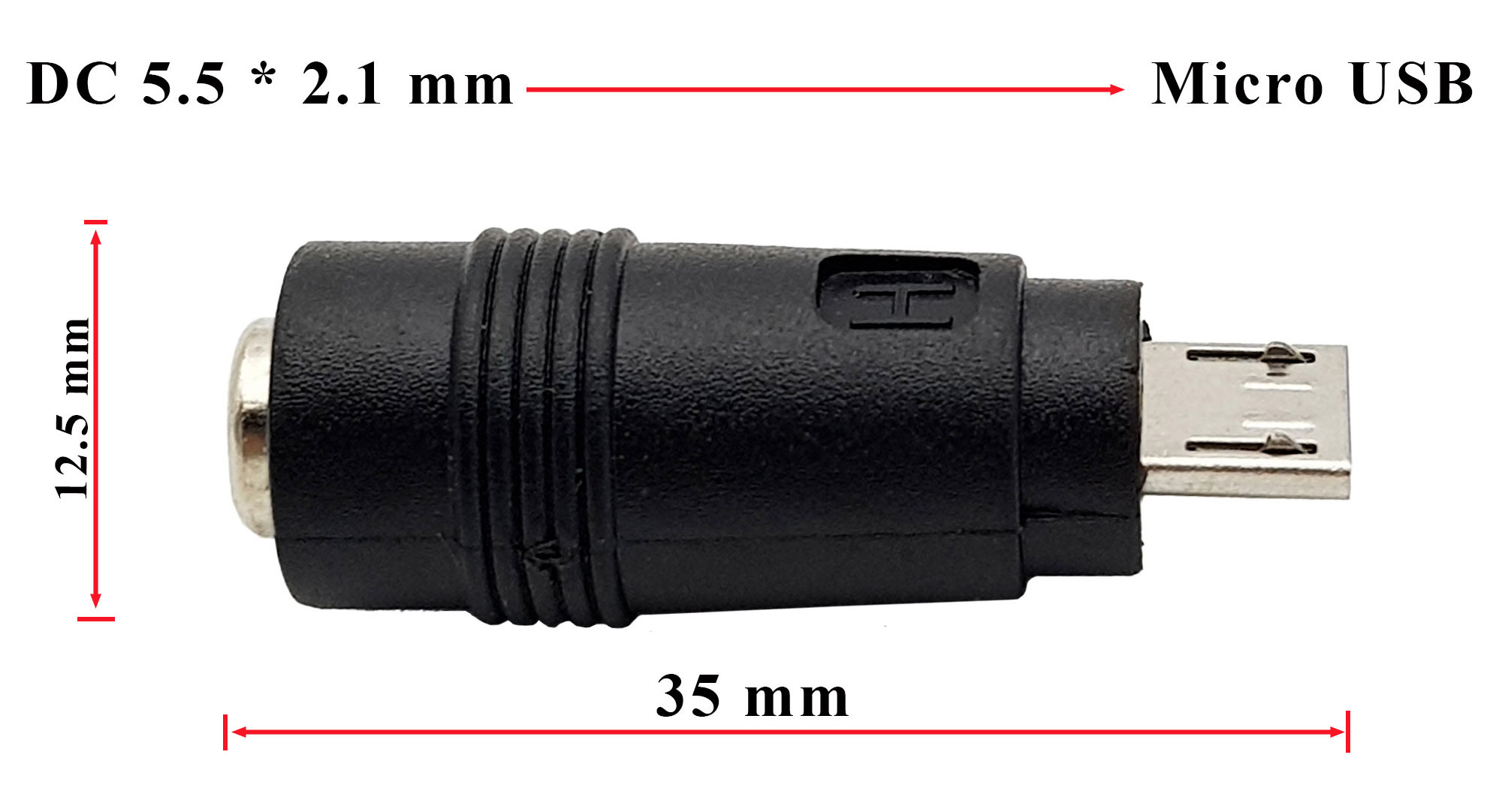 Đầu chuyển đổi DC 5.5x2.1mm sang Micro USB