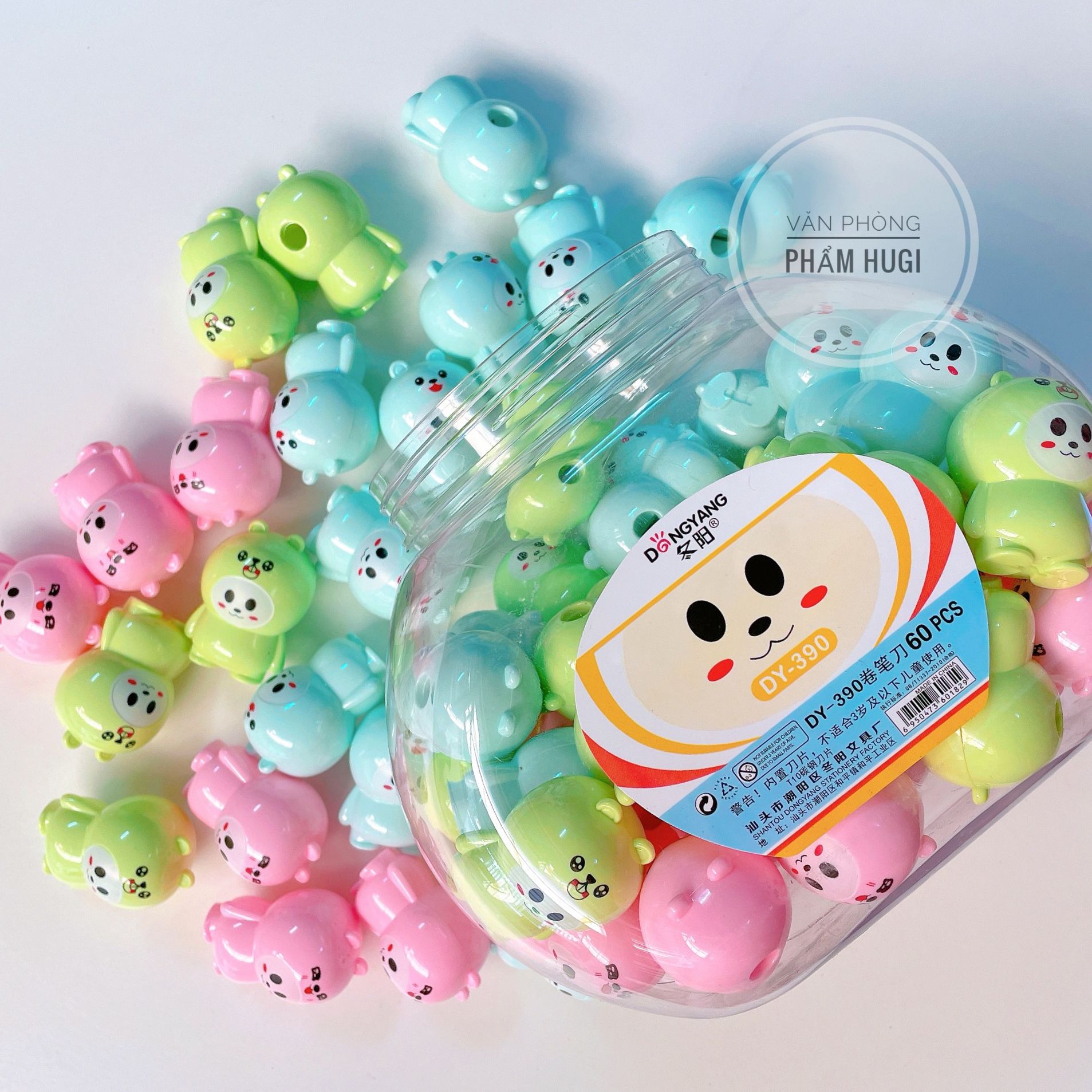 Dy-390 cute bear pencil sharpener set