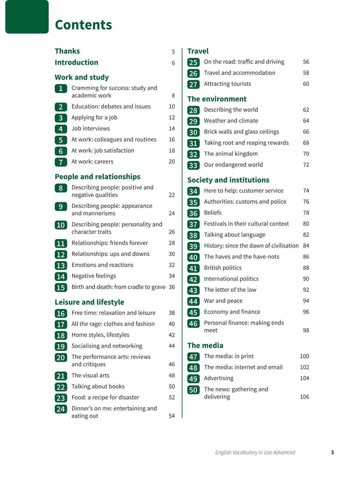 English Vocabulary in Use Advanced  (Sách đen trắng - Màu)