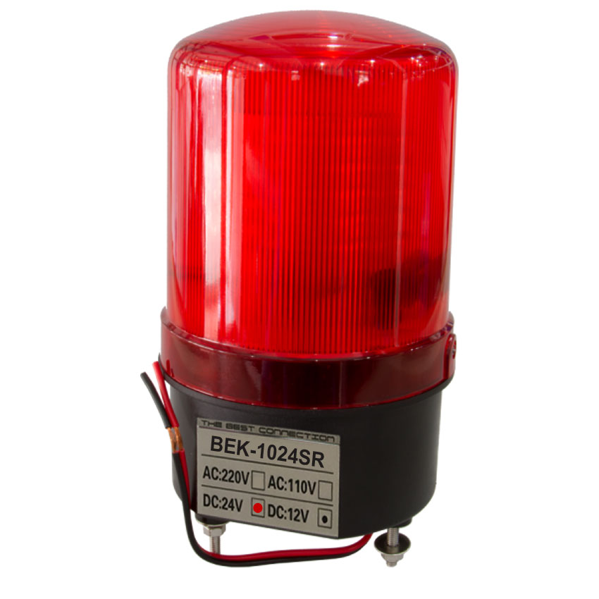 Đèn quay còi hụ BEKONEC - BEK - R101S - 220VAC - Đỏ (Thái lan)