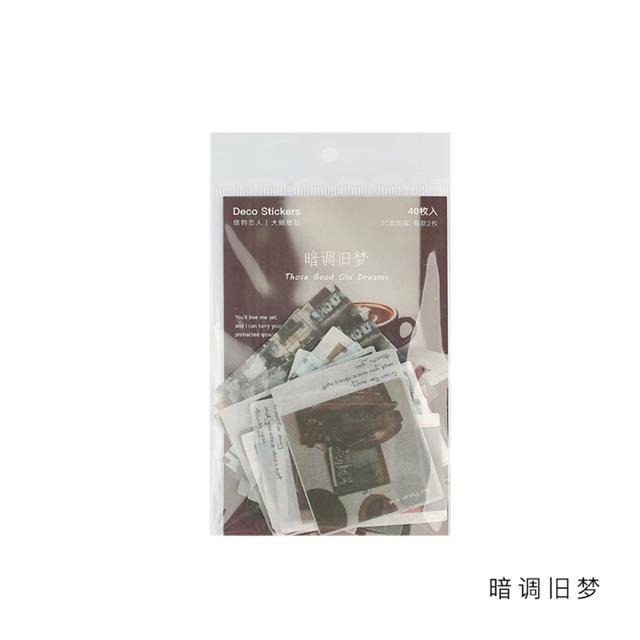 Set 40 pcs stickers về cuộc sống
