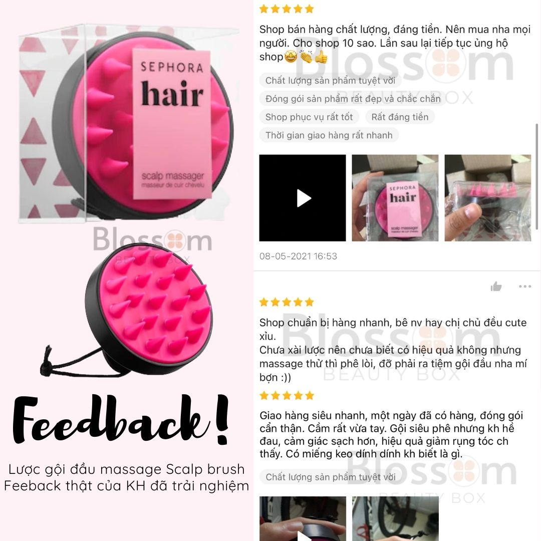 Lược gội đầu massage Scalp brush (đủ bill)