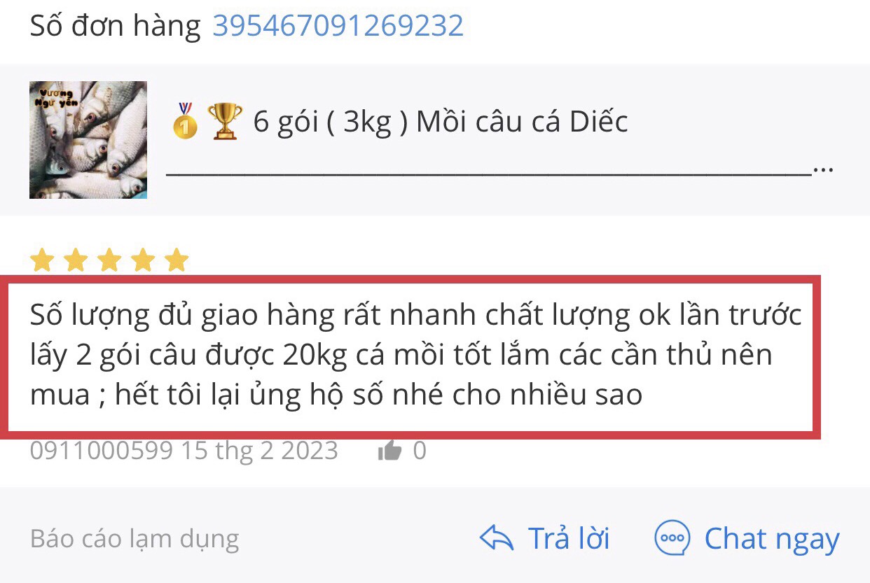 Bột câu cá Diếc - Vương Ngư Yên