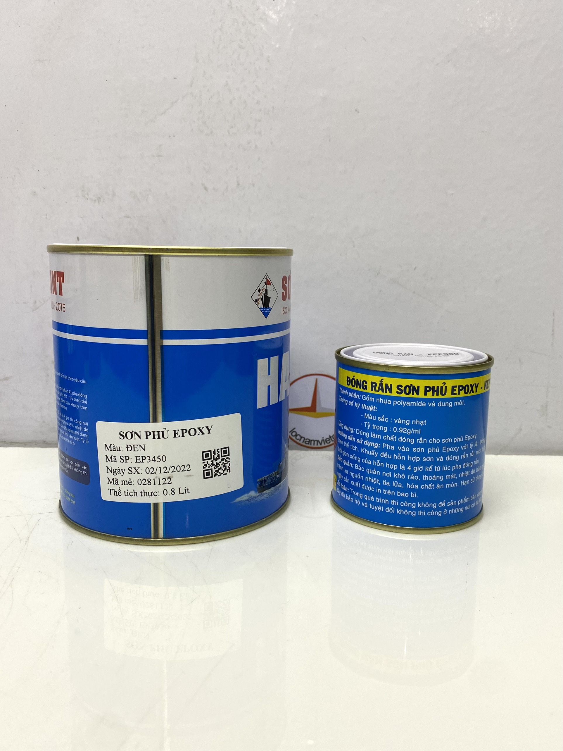 Sơn epoxy Hải Âu màu đen EP 450 1L/Bộ